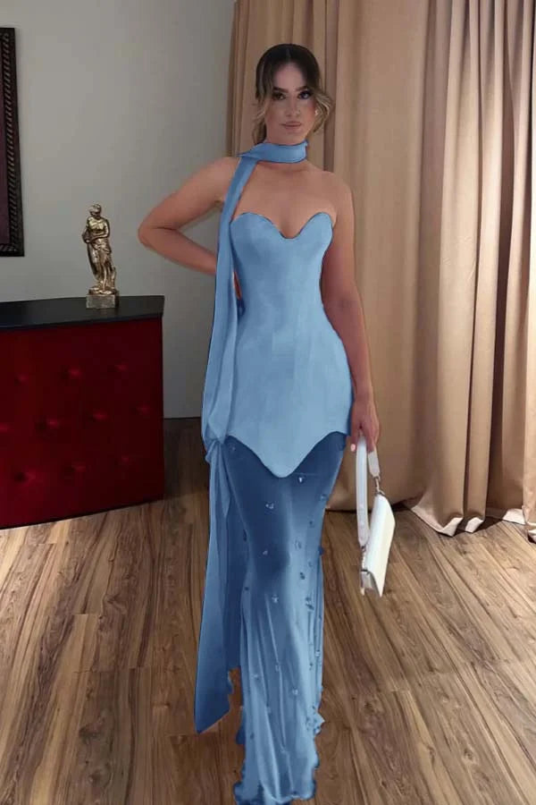 Candy Pink Sweetheart Spliced Beaded Prom Dress ZT0695