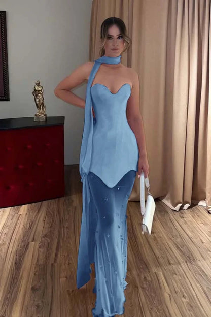 Candy Pink Sweetheart Spliced Beaded Prom Dress ZT0695