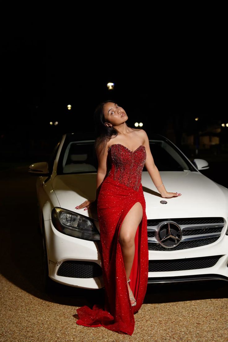 Mermaid Sweetheart Black Women Girls Slit Sequin