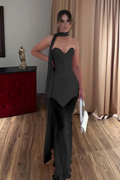 Candy Pink Sweetheart Spliced Beaded Prom Dress ZT0695