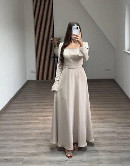 Cap Sleeves Off-Shoulder Sheath Evening Dress