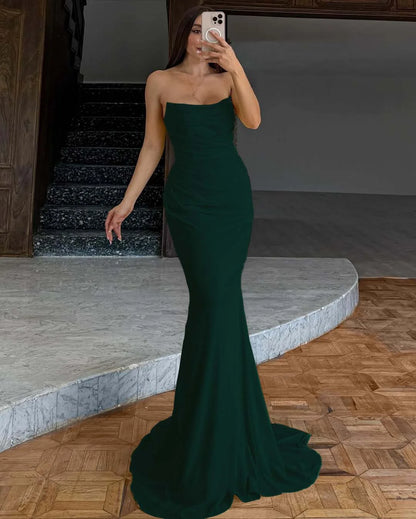 Elegant Yellow Chiffon Mermaid Long Prom Dress ZT0735