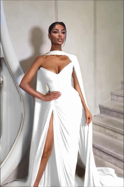 Red Strapless Sleeveless High Waist Long Prom Dress