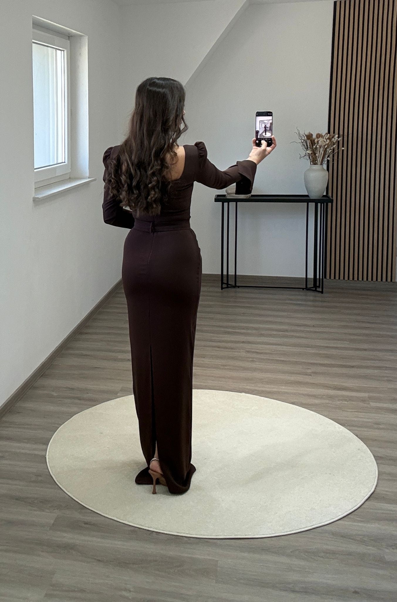 Elegant Long Sleeves Scoop Backless Evening Dress