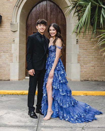 Dazzling Ball Gown Off the Shoulder Long Prom Dress