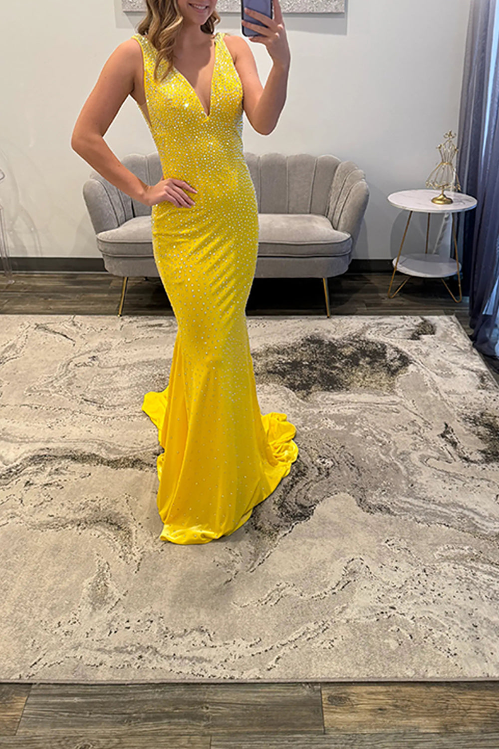 Mermaid Deep V Neck Backless Burgundy Satin Long Prom Dress