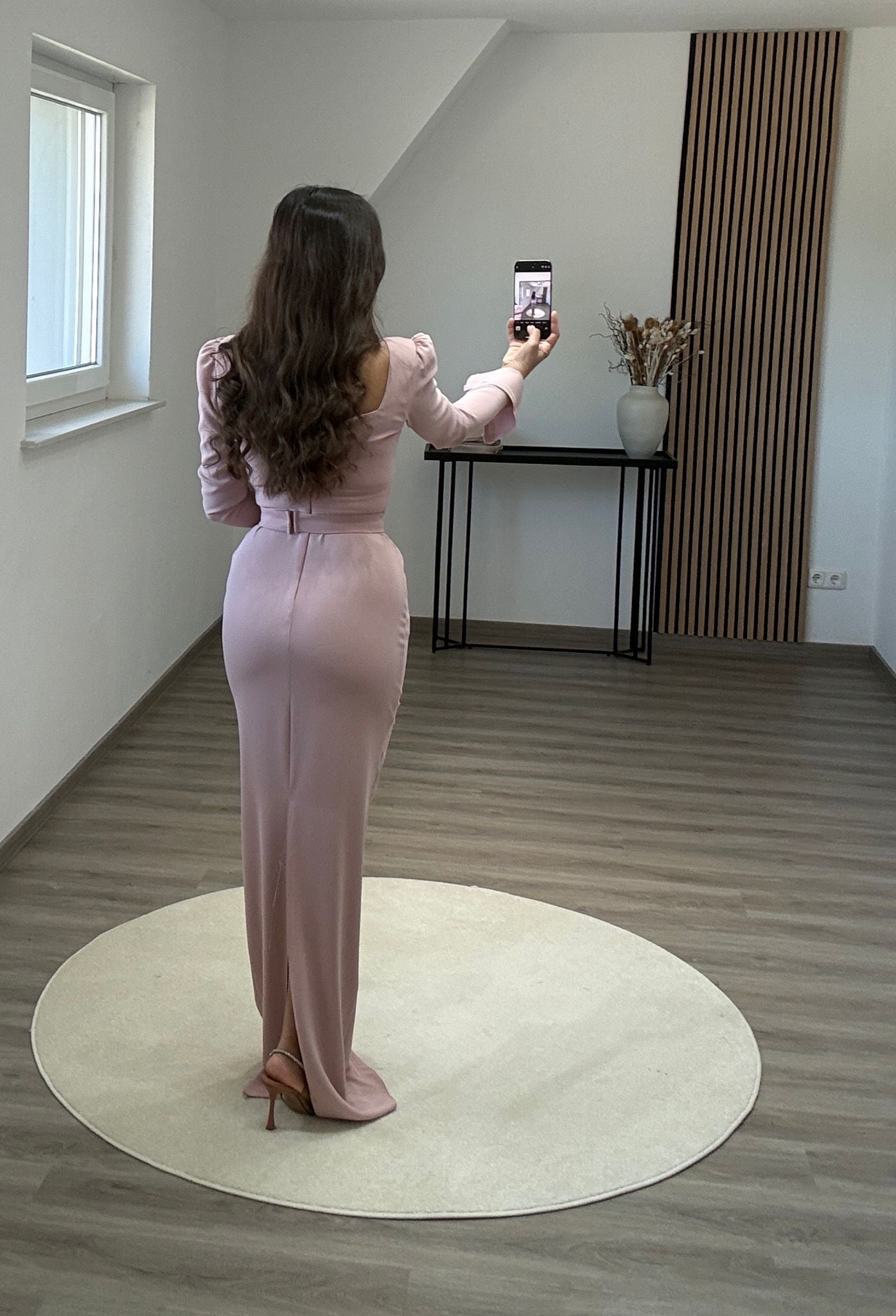 Elegant Long Sleeves Scoop Backless Evening Dress