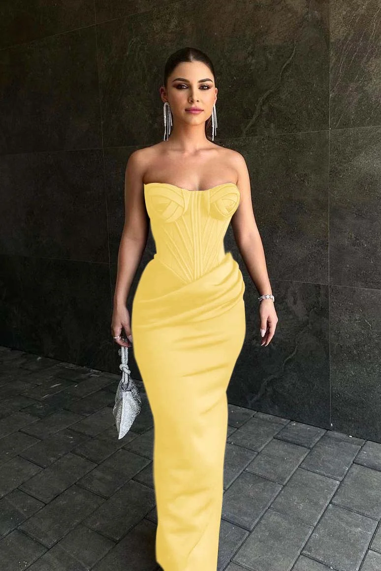 Black Sleeveless Strapless Sweetheart Mermaid Prom Dress