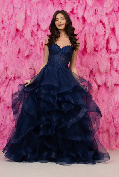 Full Ruffles Ballgown with Layers Prom Dress