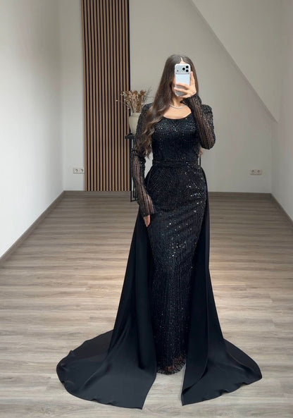 Sheath Off-Shoulder Sleeveless Sequins Ruched Evening Dress