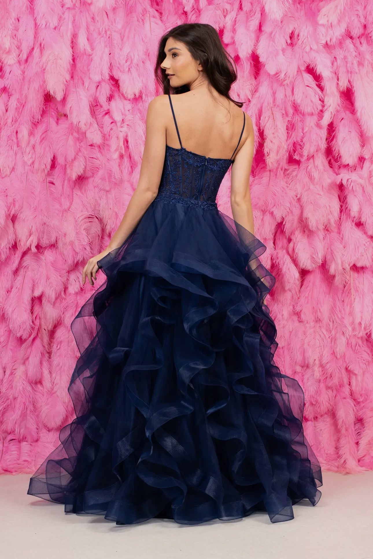 Full Ruffles Ballgown with Layers Prom Dress