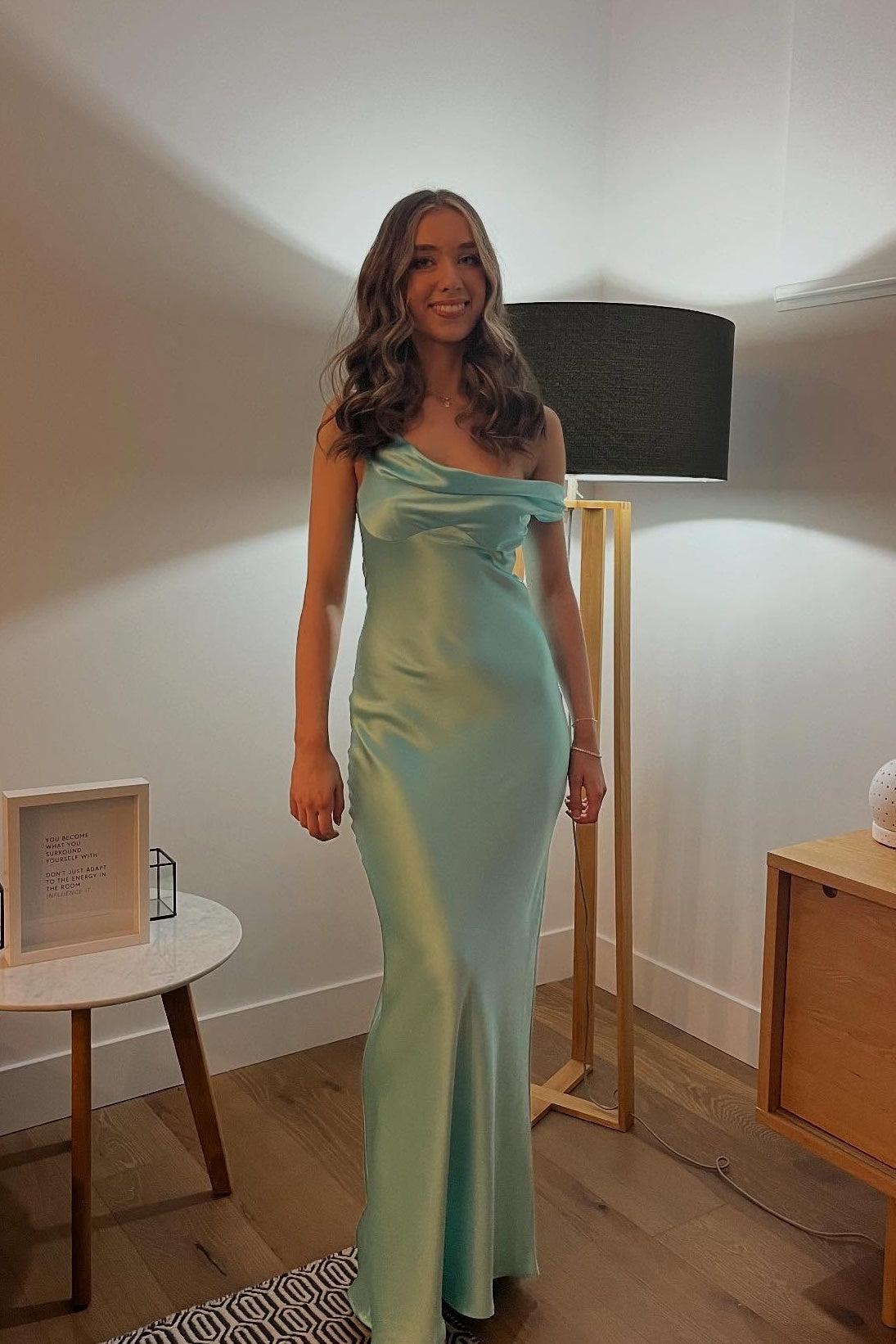 Tube Top One-Strap Sleeveless Mermaid Prom Dress Satin Floor-Length Party Gowns