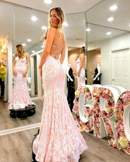 Cute Mermaid Strapless Blush Pink Long Prom Dress