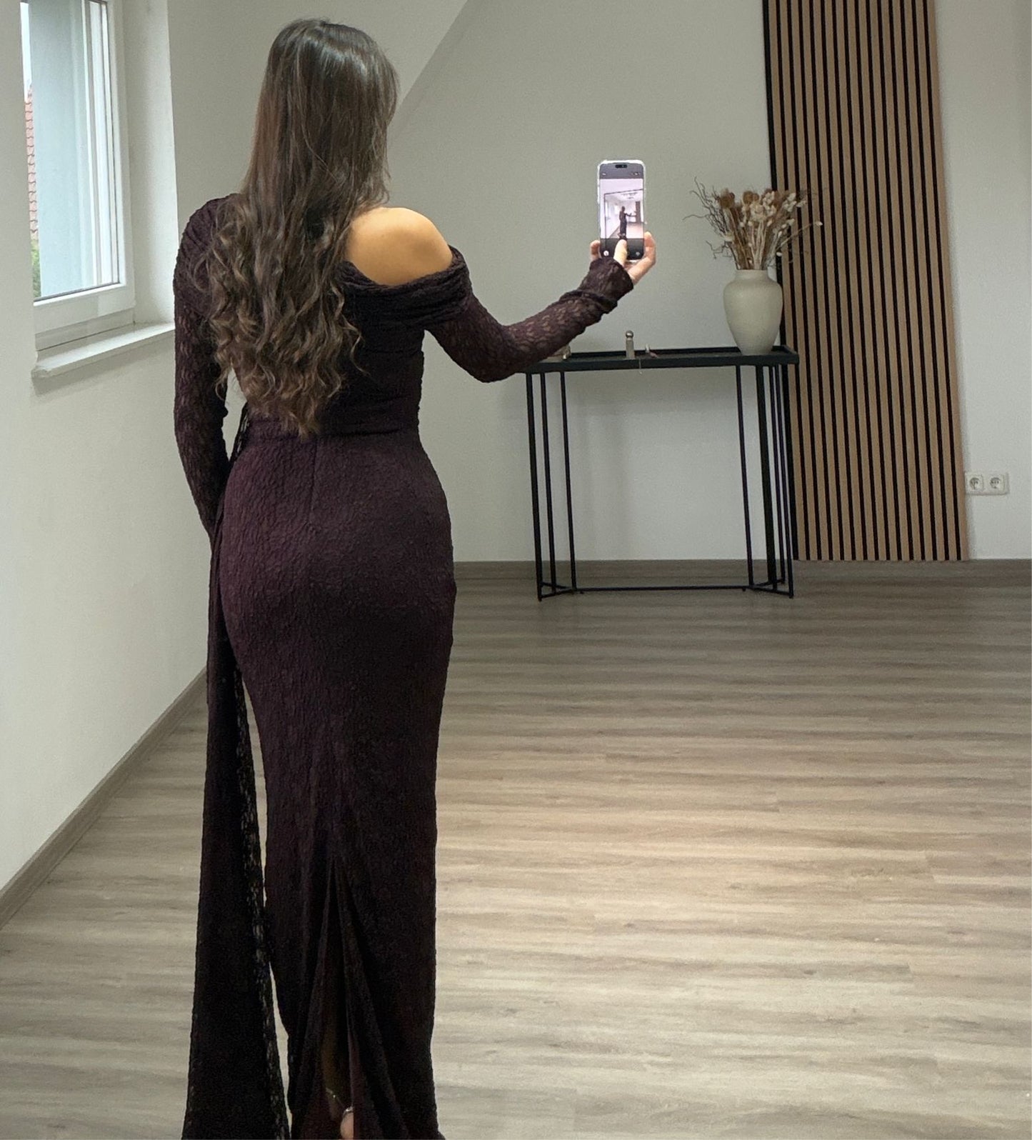 Off-Shoulder Sequins A-Line Evening Dress