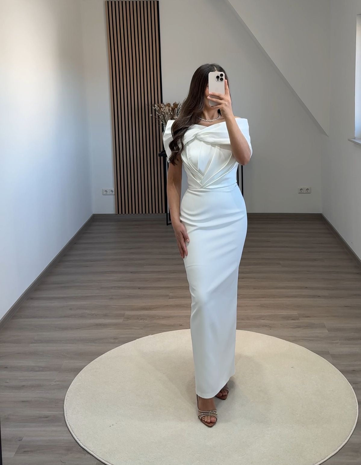 Sheah Spaghetti Straps Square Ruched Evening Dress