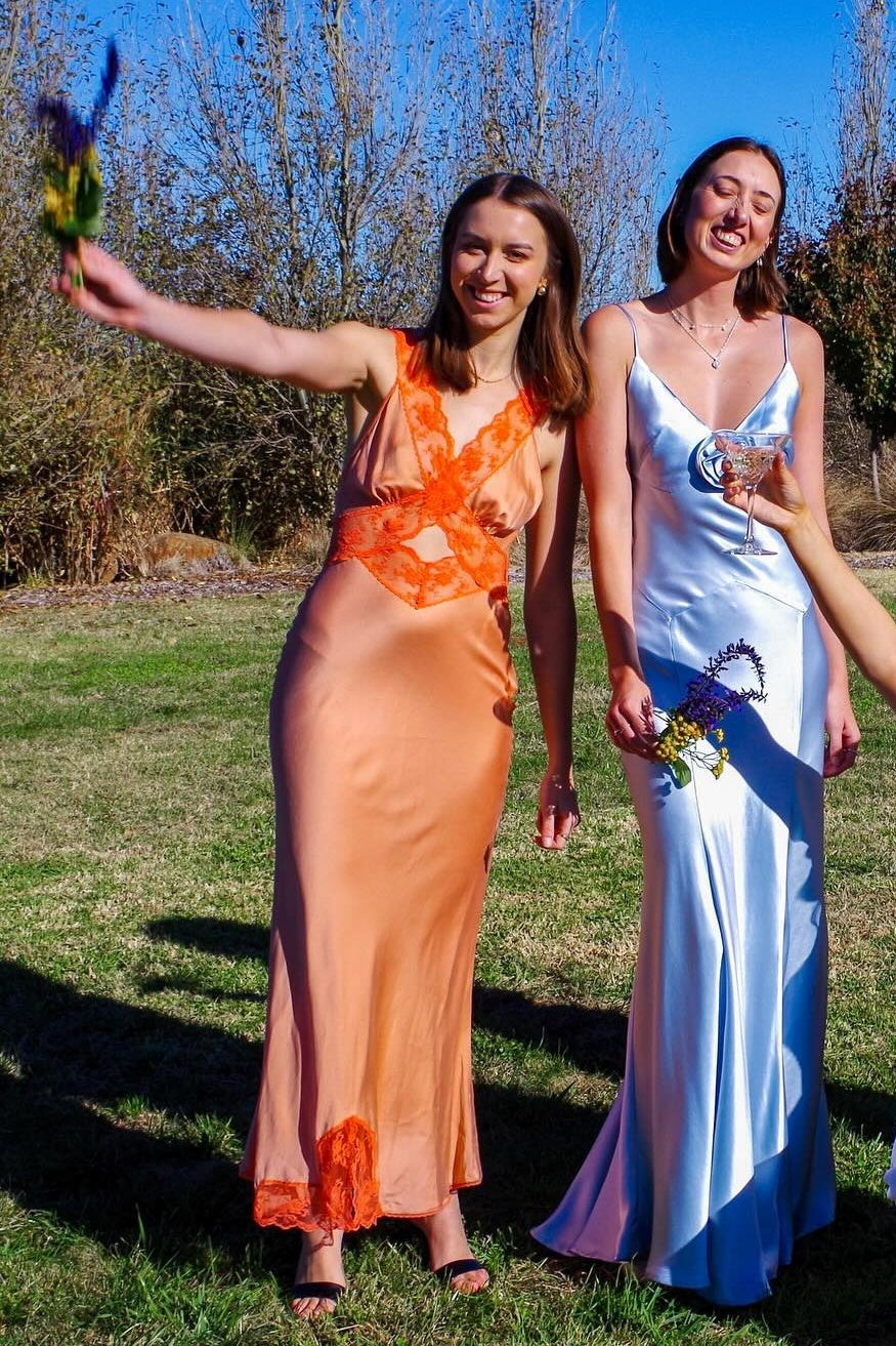 Light Blue Soft Satin A-line Long Prom Dress