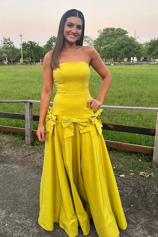 Off-Shoulder Sleeveless Floor-Length Satin A-Line Prom Dress