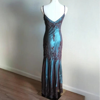 Elegant Spaghetti Straps Chiffon Prom Dress