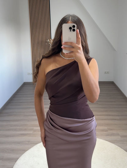 A-Line Strapless Sleeveless Beads Evening Dress