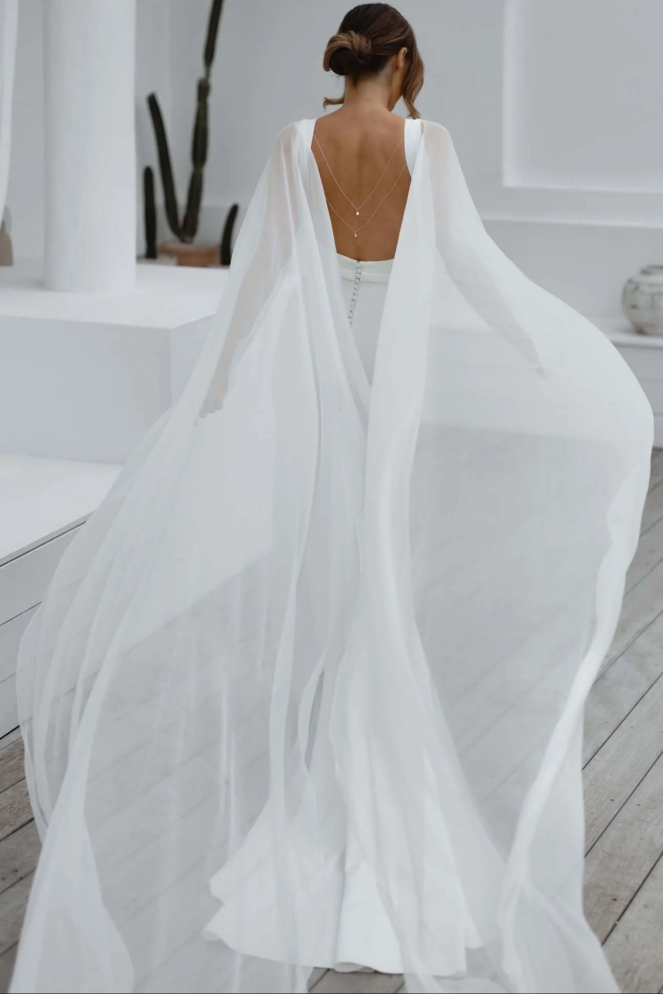 Simple Scoop-Neck Sleeveless Satin Pleated Sweep Train Mermaid Wedding Dress