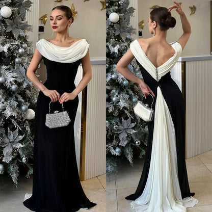 Elegant Black and White Evening Dresses