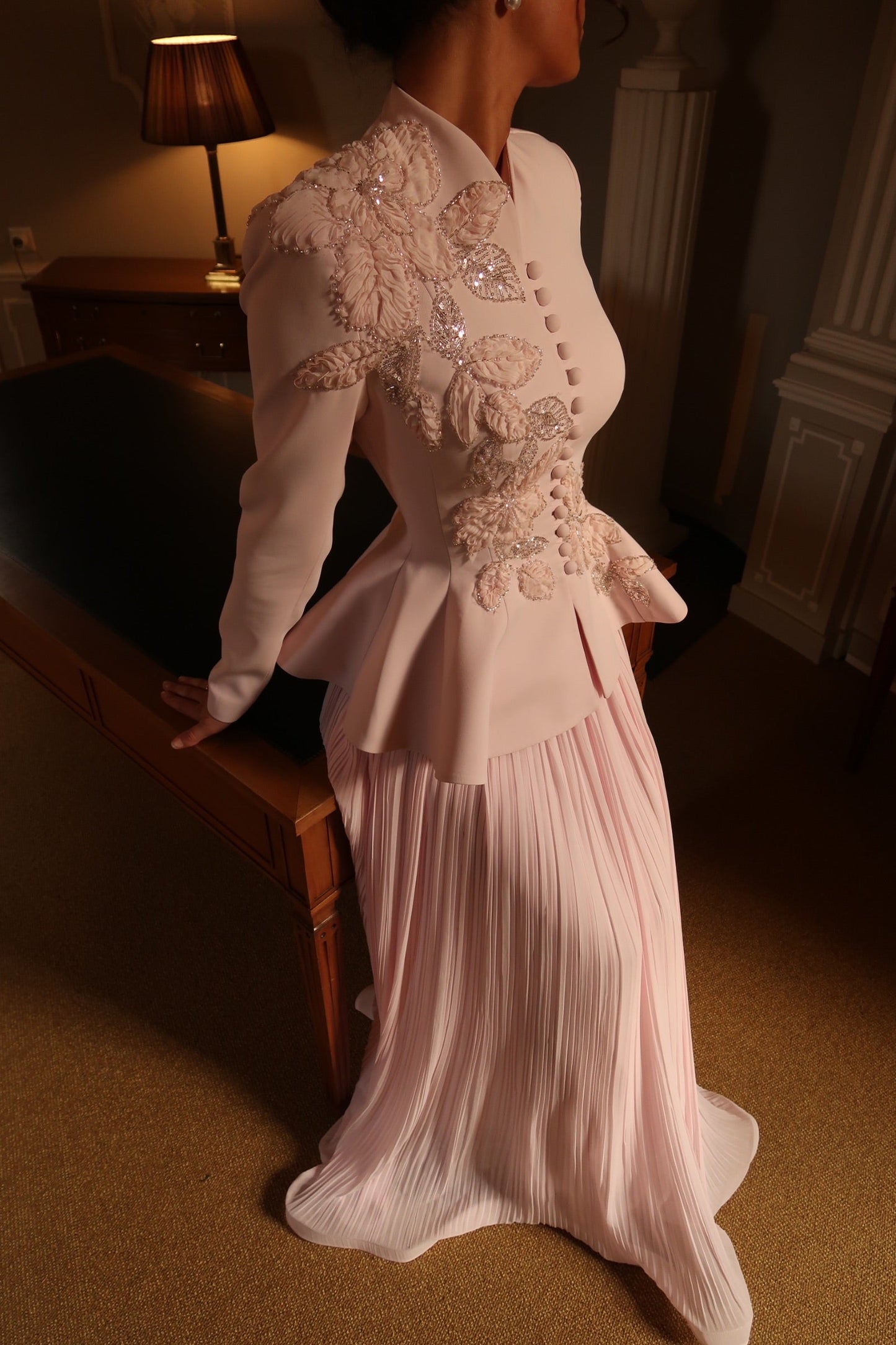 The Suit Soft Pink Evening Dress
