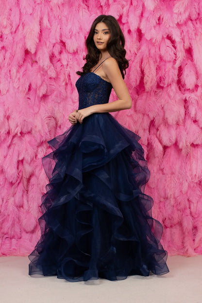 Full Ruffles Ballgown with Layers Prom Dress