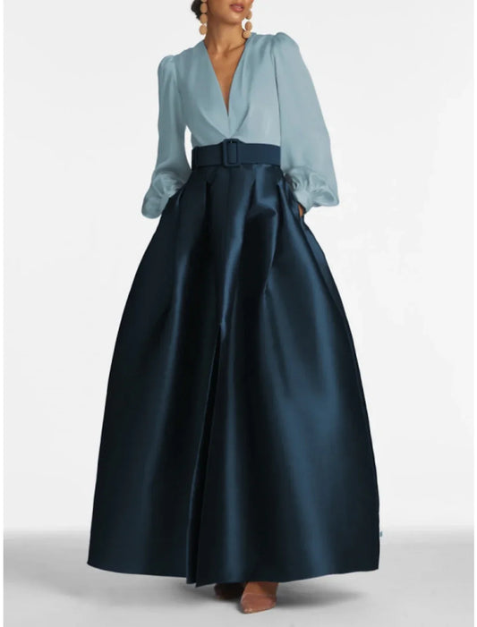 Weitese A-Line Evening Gown High Split Wedding Guest Dress