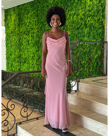 Simple Yellow Wedding Guest Dress Chiffon Evening Dress