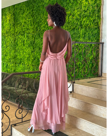 Simple Yellow Wedding Guest Dress Chiffon Evening Dress