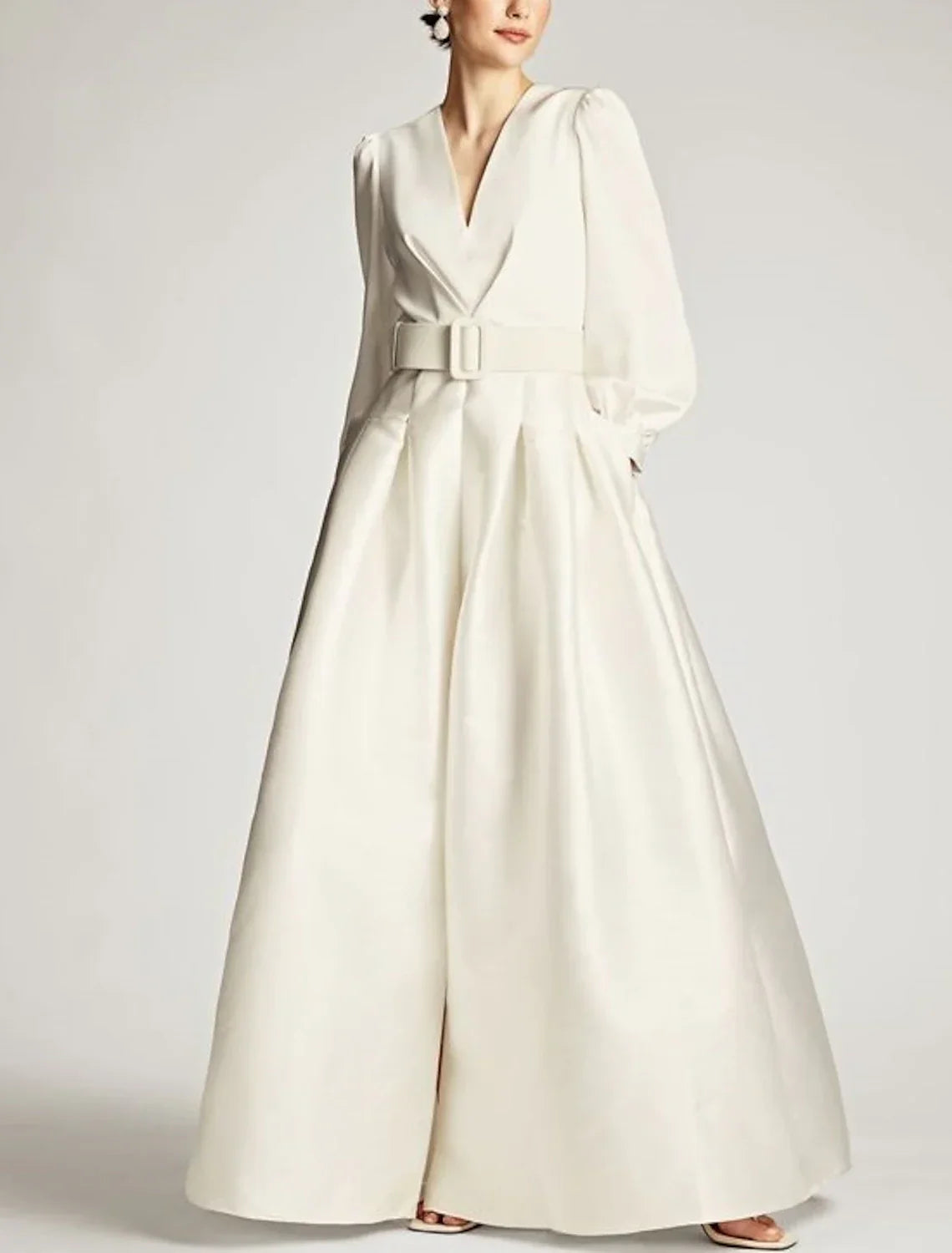 Weitese A-Line Evening Gown High Split Wedding Guest Dress
