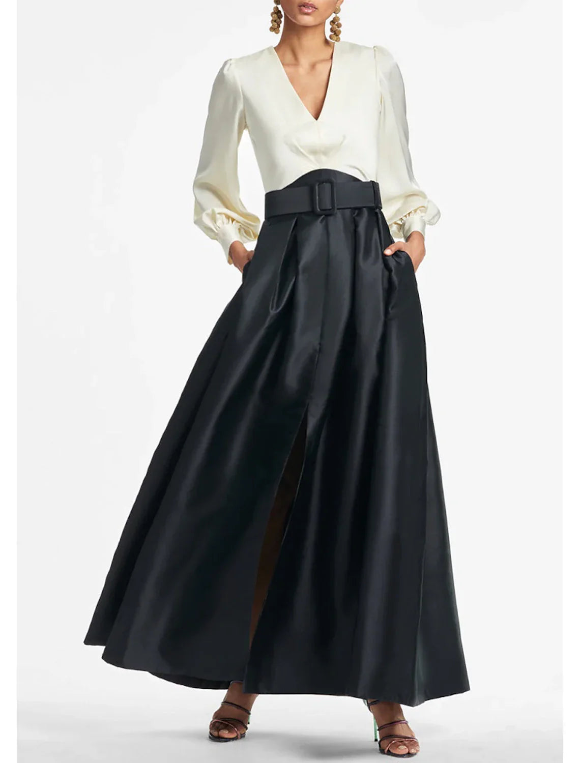 Weitese A-Line Evening Gown High Split Wedding Guest Dress