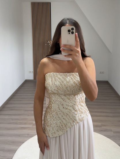 Sweetheart Corset Tulle Evening Dress