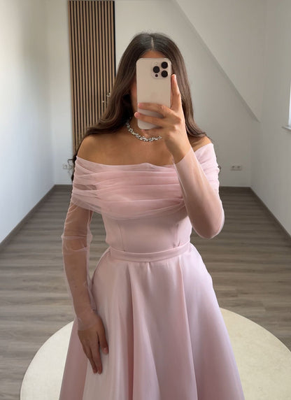 A-Line Off-Shoulder Evening Dress