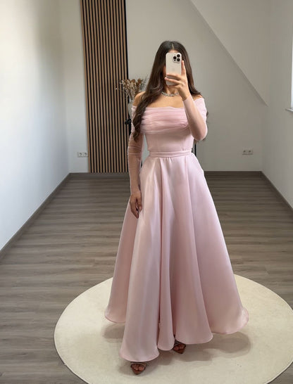 A-Line Off-Shoulder Evening Dress