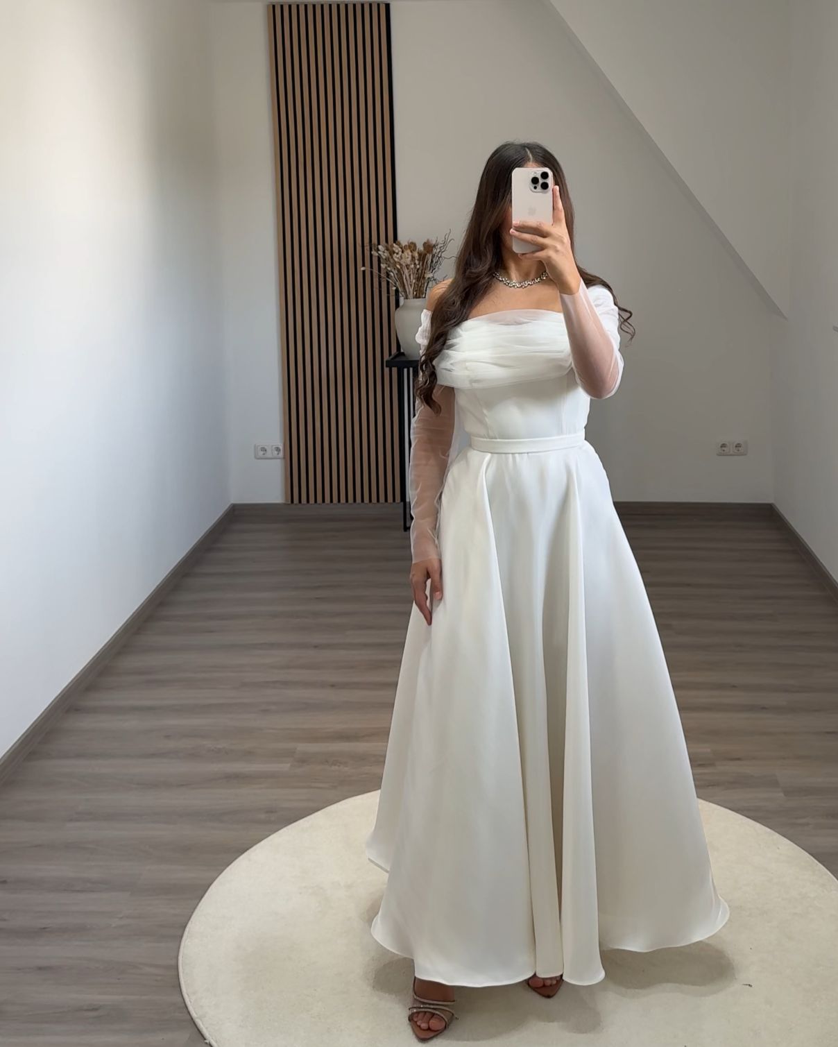 A-Line Sleeveless Strapless Evening Dress