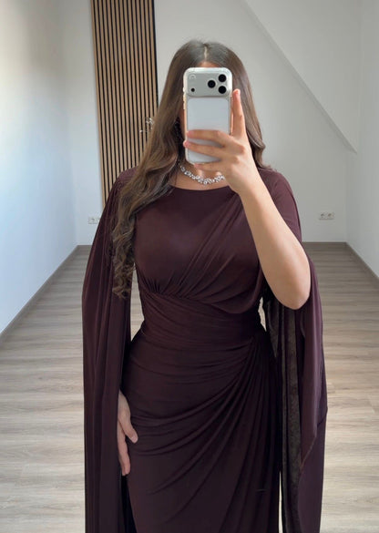 A-Line Strapless Sleeveless Ruched Evening Dress