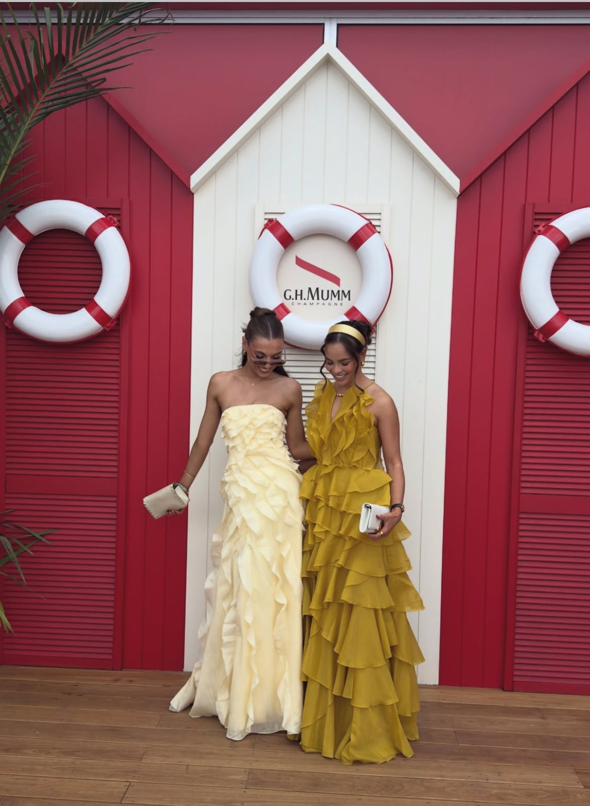 Light Yellow Tube Top Ruffles Column Prom Dress