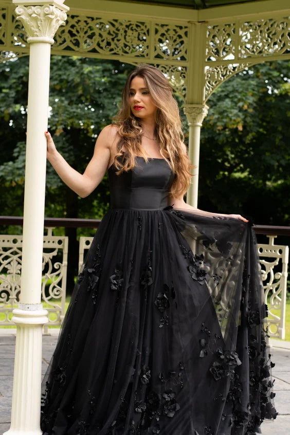 Lace Lilac Corset Prom Dress with Slit