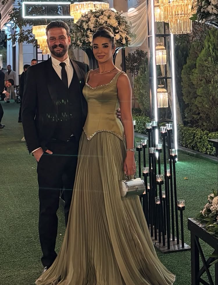 Sparkle Beaded Spaghetti Straps Sleeveless A-Line Floor-Lenght Evening Dress