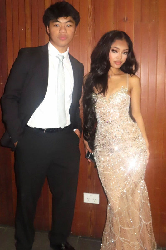 Luxurious Mermaid Spaghetti Straps Silver Sequins Long Prom Dress