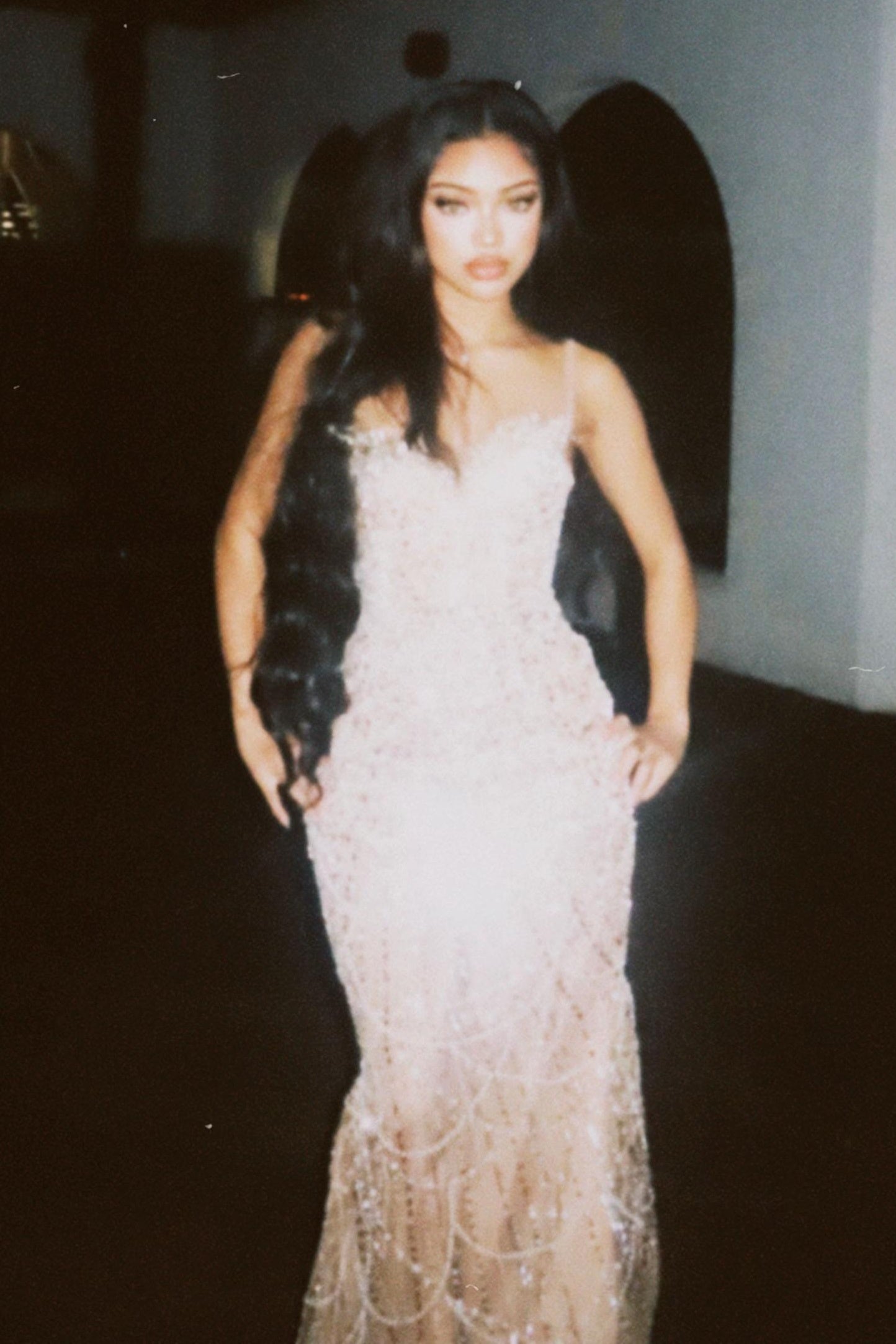 Luxurious Mermaid Spaghetti Straps Silver Sequins Long Prom Dress