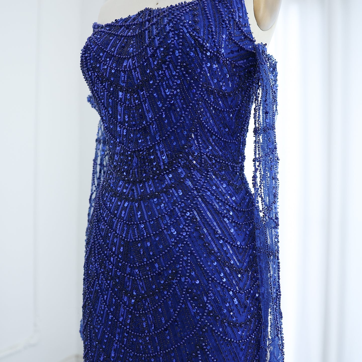 Luxury Dubai Mermaid Green Evening Dresses with Gloves SS606