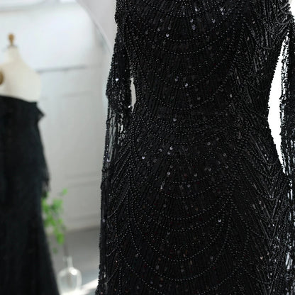 Luxury Dubai Mermaid Green Evening Dresses with Gloves SS606