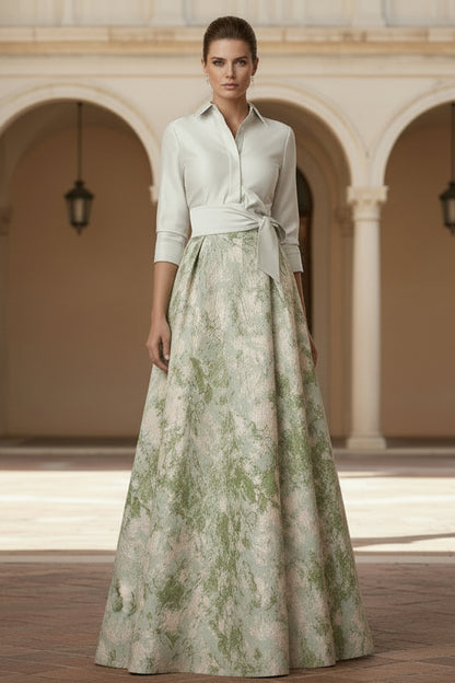 Princess Shirt Collar Mother of the Bride Dress