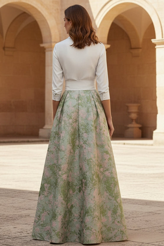 Princess Shirt Collar Mother of the Bride Dress
