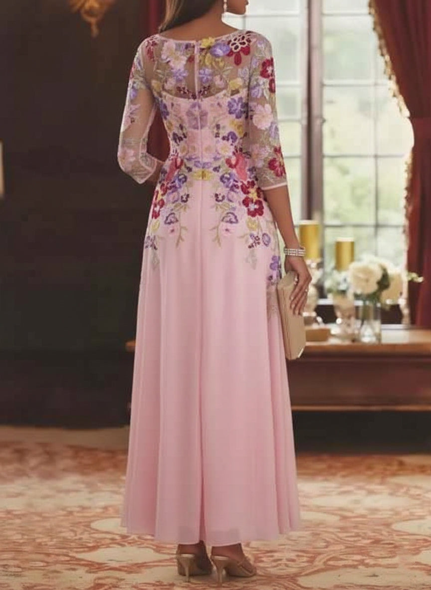 A-Line/Princess Scoop Chiffon Mother of the Bride Dress