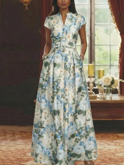 Princess V-Neck Mother of the Bride Dress