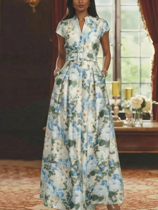 Princess V-Neck Mother of the Bride Dress