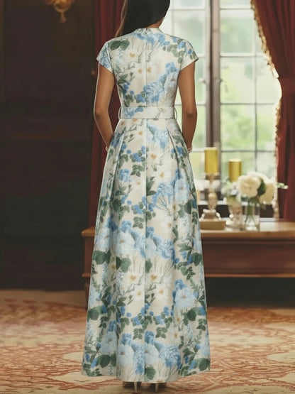 Princess V-Neck Mother of the Bride Dress